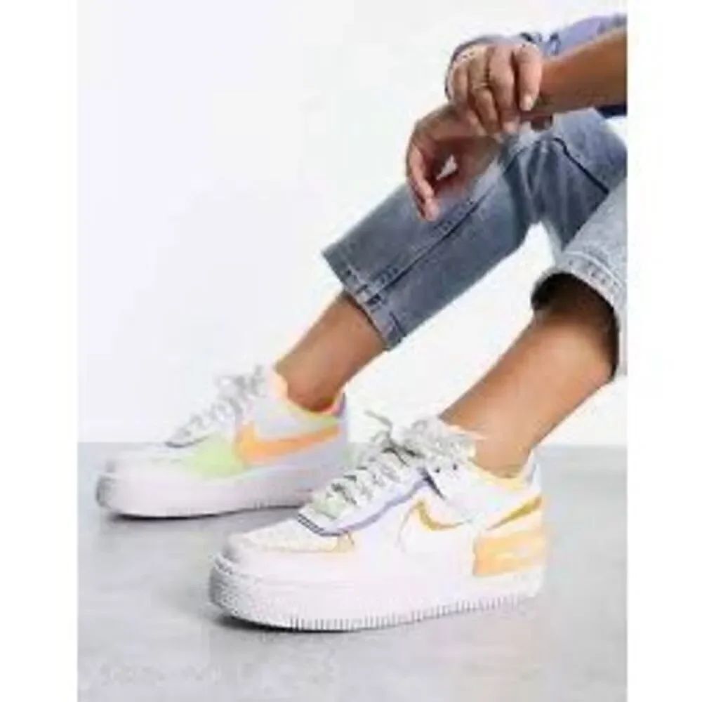 Nike Air Force One Shadow White Peach Pastel Sneakers Women’s 9
